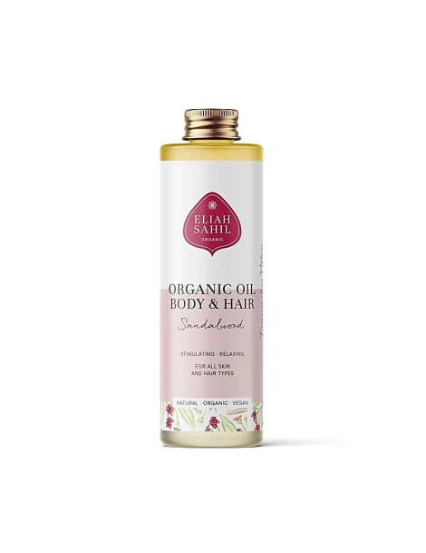 Body & Hair Oil, mandle, santal. dřevo, organic Eliah Sahil